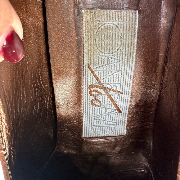 Joan & David Brown Suede Flats with Bow - Picture 7 of 8